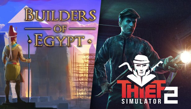 A(z) Builders of Egypt and Thief Simulator 2 borítóképe