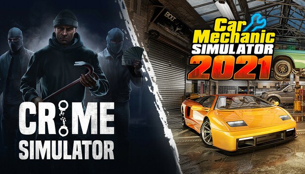 Crime Simulator x Car Mechanic Simulator 2021 cover art