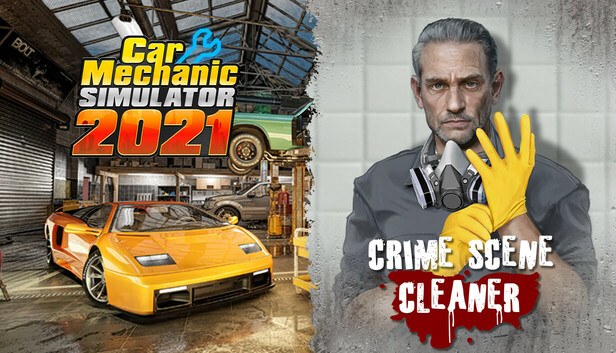 Portada de Car Mechanic Simulator 2021 and Crime Scene Cleaner
