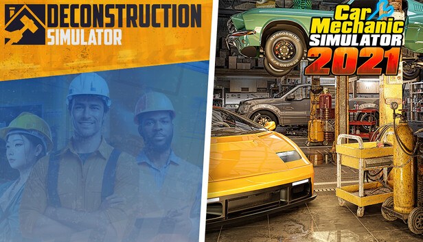 Deconstruction Simulator and Car Mechanic Simulator 2021 cover art