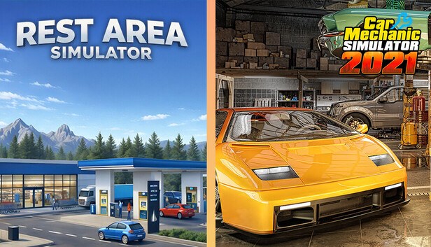 Portada de Rest Area Simulator and Car Mechanic Simulator 2021