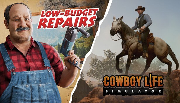 Portada de Low-Budget Repairs and Cowboy Life Simulator