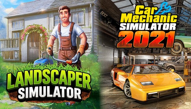 A(z) Landscaper Simulator and Car Mechanic Simulator 2021 borítóképe