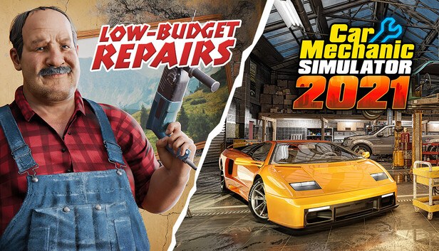 Low-Budget Repairs and Car Mechanic Simulator 2021 cover art