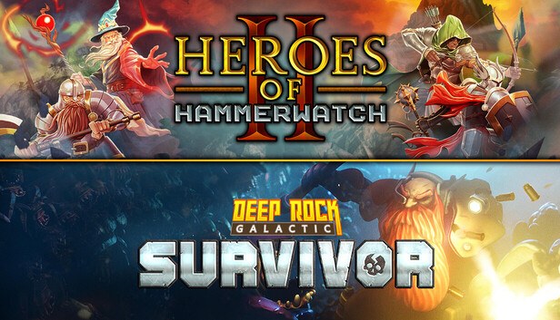 Portada de Deep Rock Galactic: Survivor + Heroes of Hammerwatch II