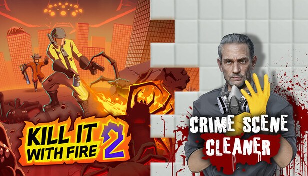 Εξώφυλλο του KILL IT WITH FIRE 2! + Crime Scene Cleaner