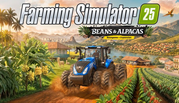 Portada de Farming Simulator 25: Beans & Alpacas Pre-Order Edition