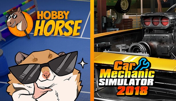 Hobby Horse and Car Mechanic Simulator 2018 cover art