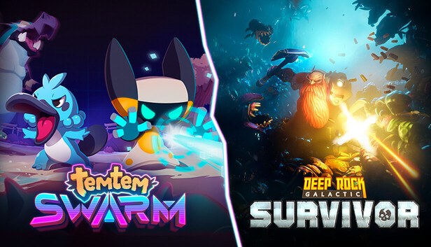 Capa de Deep Rock Galactic: Survivors + Temtem: Swarm