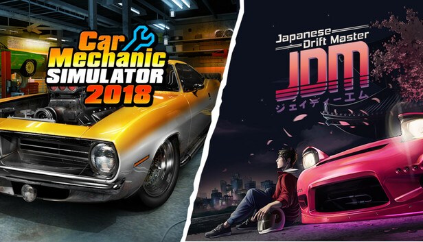 JDM: Japanese Drift Master x Car Mechanic Simulator 2018 cover art