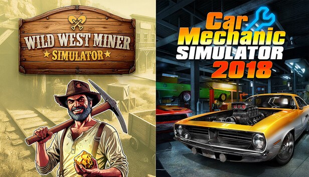 Wild West Miner Simulator & Car Mechanic Simulator 2018 cover art