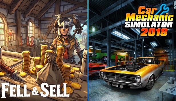 Fell & Sell and Car Mechanic Simulator 2018 cover art