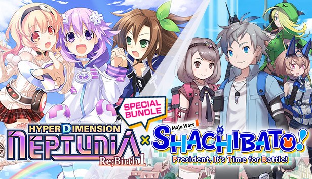 Capa de Shachibato! × Hyperdimension Neptunia Re;Birth1