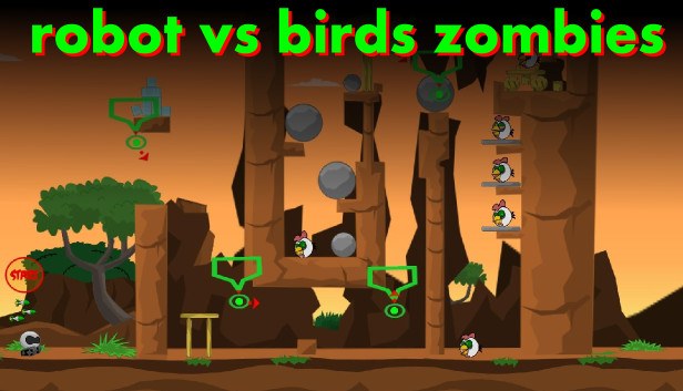 Cover van Robot vs Birds Zombies