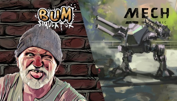 Bum Simulator & Mech Mechanic Simulator viršelis