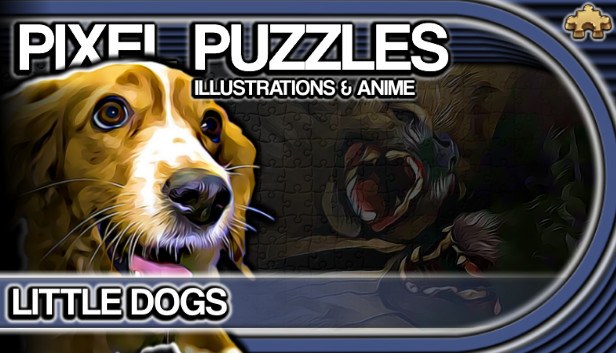 Portada de Pixel Puzzles Illustrations & Anime - Jigsaw Pack: Little Dogs