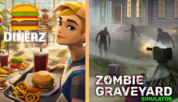 Jaquette de Dinerz x Zombie Graveyard Simulator